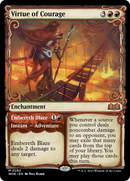 Virtue of Courage // Embereth Blaze (WOE-282) - Wilds of Eldraine: (Showcase)