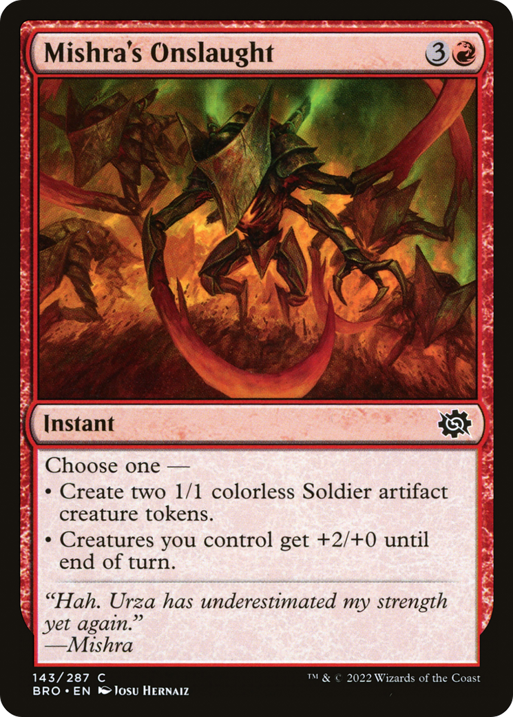 Mishra's Onslaught (BRO-143) - The Brothers' War Foil