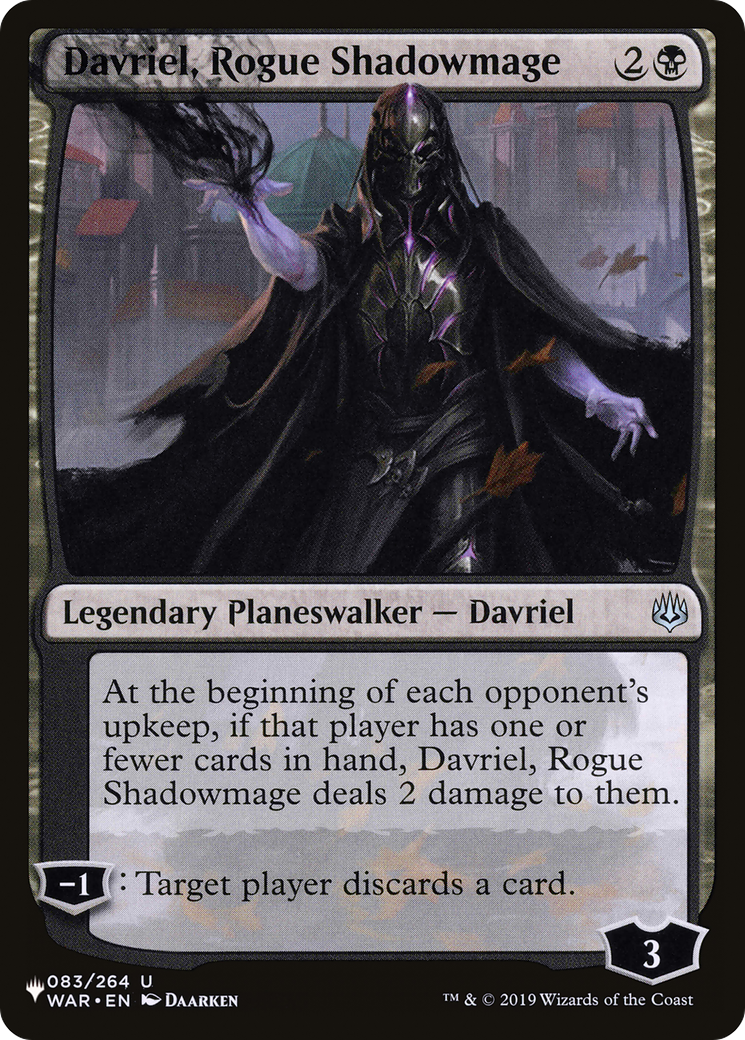 Davriel, Rogue Shadowmage (LIST-WAR-83) - The List
