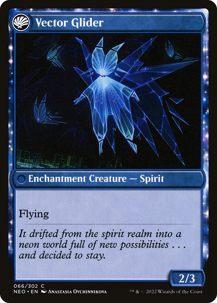 The Modern Age // Vector Glider (NEO-066) - Kamigawa: Neon Dynasty: (fandfc, enchantment)