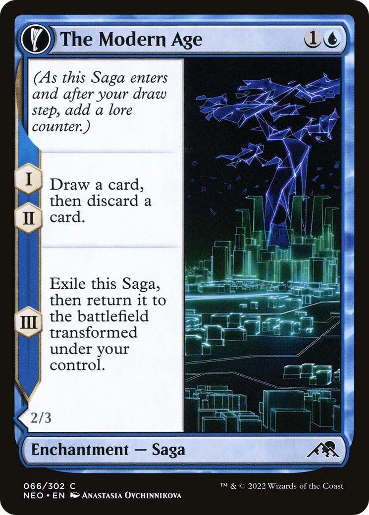 The Modern Age // Vector Glider (NEO-066) - Kamigawa: Neon Dynasty: (fandfc, enchantment) Foil