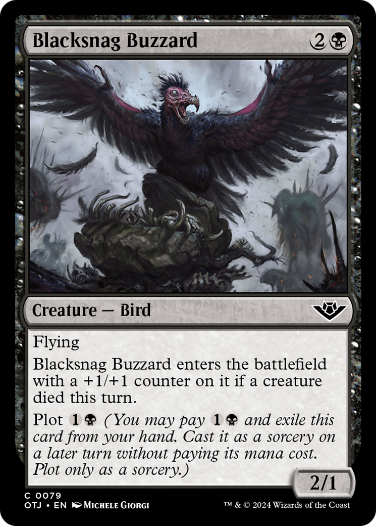 Blacksnag Buzzard (OTJ-079) - Outlaws of Thunder Junction Foil
