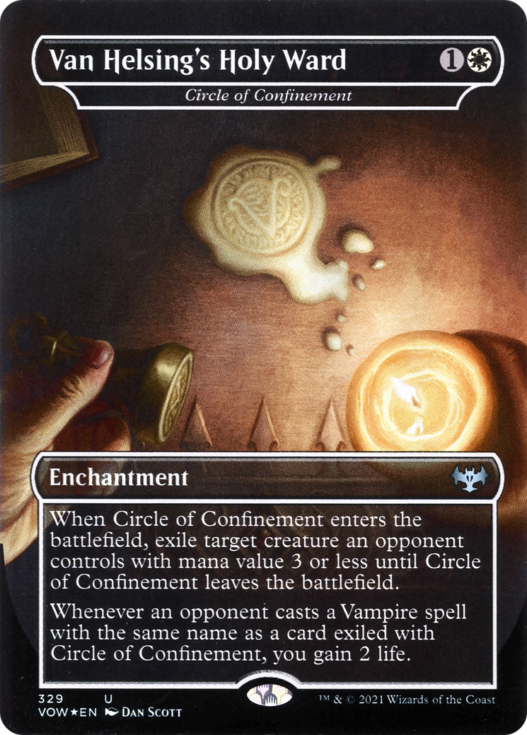 Circle of Confinement (VOW-329) - Innistrad: Crimson Vow / Van Helsing's Holy Ward (Borderless) Foil