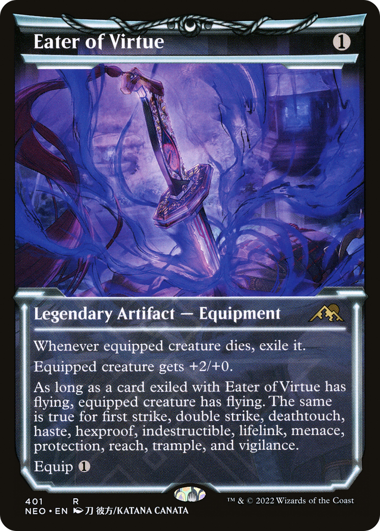Eater of Virtue (NEO-401) - Kamigawa: Neon Dynasty: (Showcase) Foil