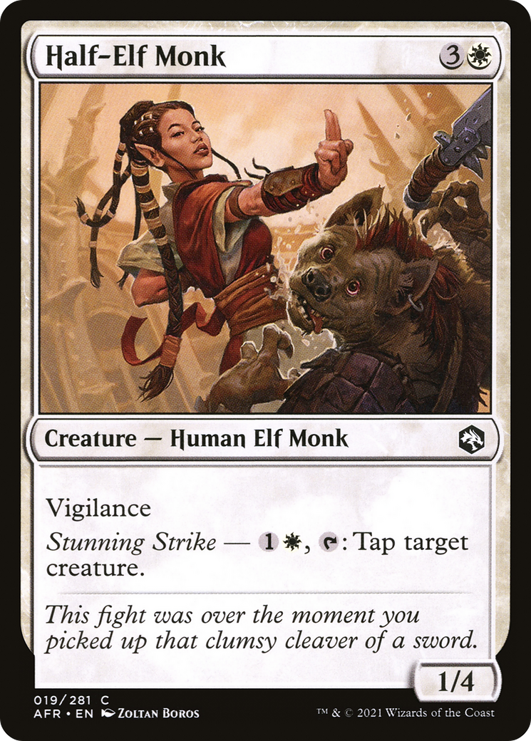 Half-Elf Monk (AFR-019) - Adventures in the Forgotten Realms Foil