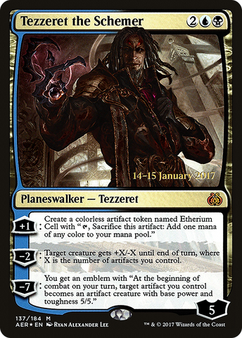 Tezzeret the Schemer (PRE-137) - Aether Revolt Promos Foil