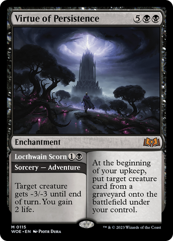 Virtue of Persistence // Locthwain Scorn (WOE-115) - Wilds of Eldraine