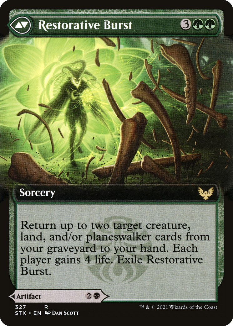 Pestilent Cauldron // Restorative Burst (STX-327) - Strixhaven: School of Mages: (Extended Art)