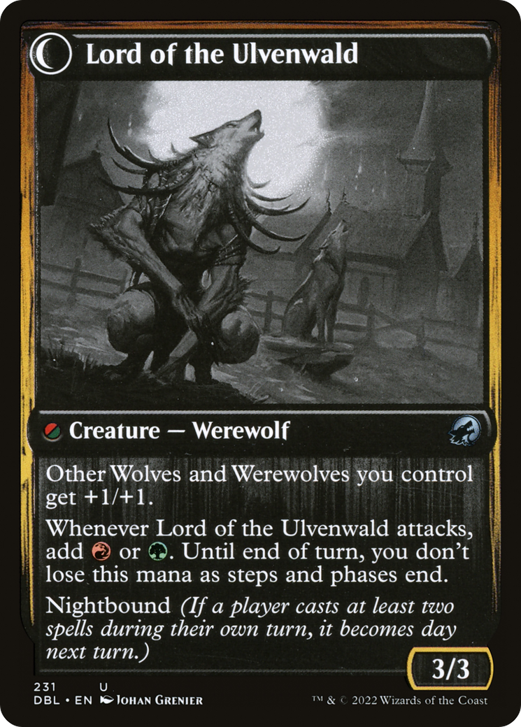 Kessig Naturalist // Lord of the Ulvenwald (DBL-231) - Innistrad: Double Feature: (Double Faced Transform) Foil