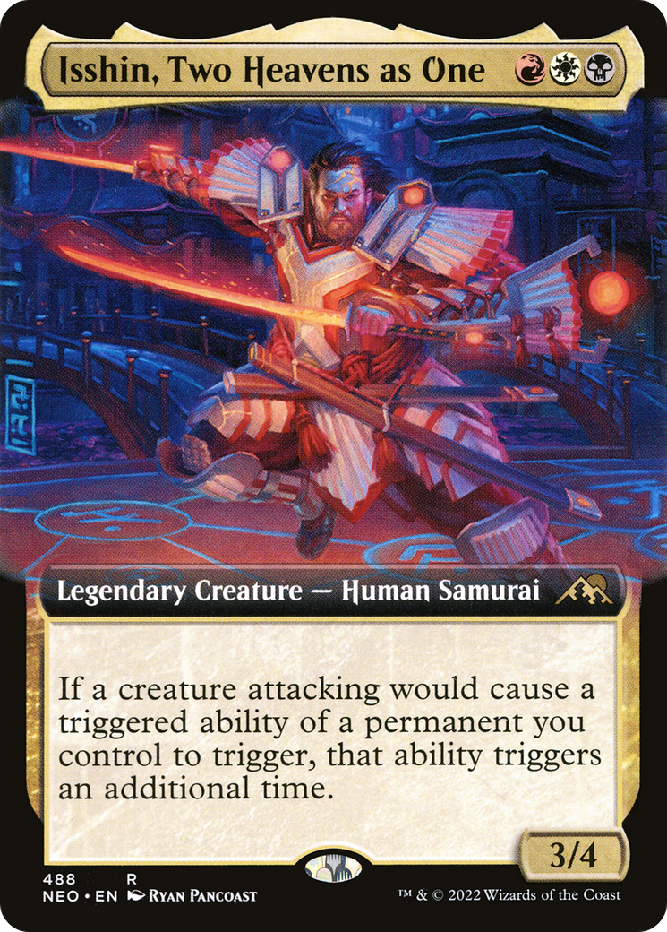Isshin, Two Heavens as One (NEO-488) - Kamigawa: Neon Dynasty: (Extended Art)