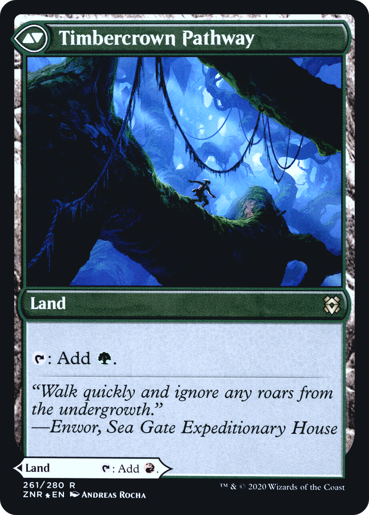 Cragcrown Pathway // Timbercrown Pathway (PRE-261S) - Zendikar Rising Promos Foil