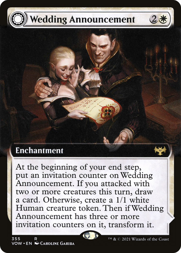 Wedding Announcement // Wedding Festivity (VOW-355) - Innistrad: Crimson Vow: (Extended Art, Double Faced Transform)