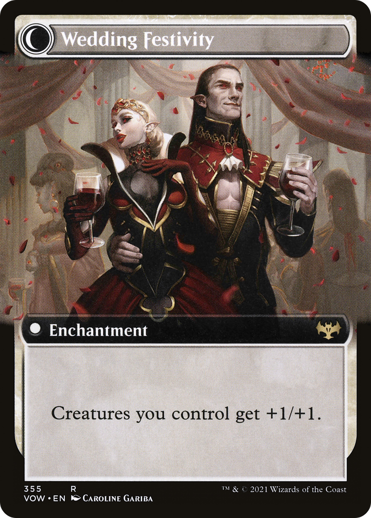 Wedding Announcement // Wedding Festivity (VOW-355) - Innistrad: Crimson Vow: (Extended Art, Double Faced Transform) Foil