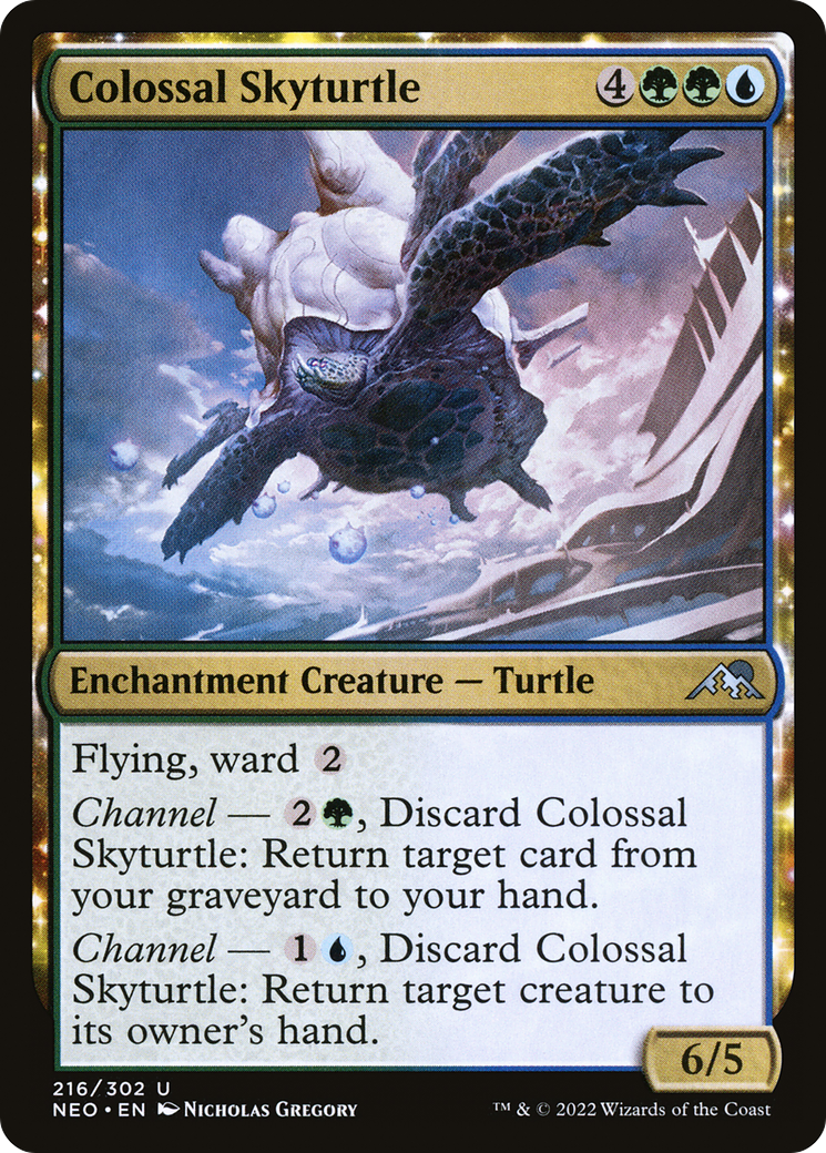 Colossal Skyturtle (NEO-216) - Kamigawa: Neon Dynasty: (enchantment)