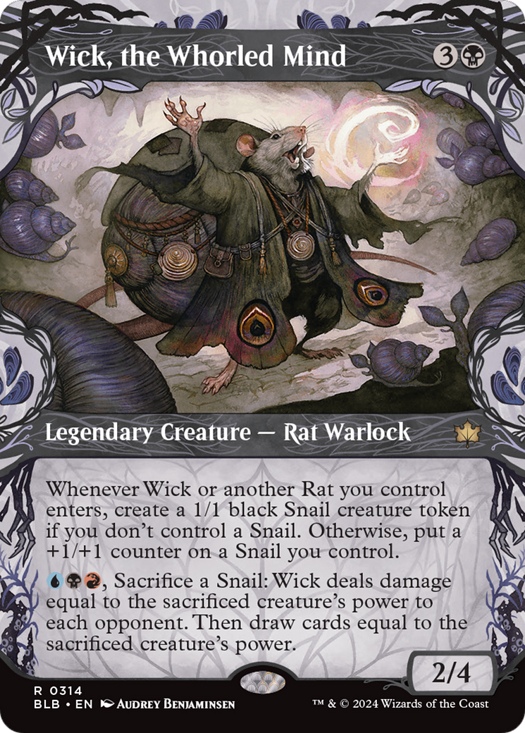 Wick, the Whorled Mind (BLB-314) - Bloomburrow: (Showcase) (Borderless)