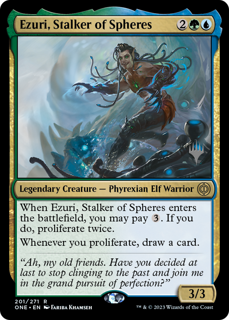 Ezuri, Stalker of Spheres (PPONE-201P) - Phyrexia: All Will Be One Promos Foil
