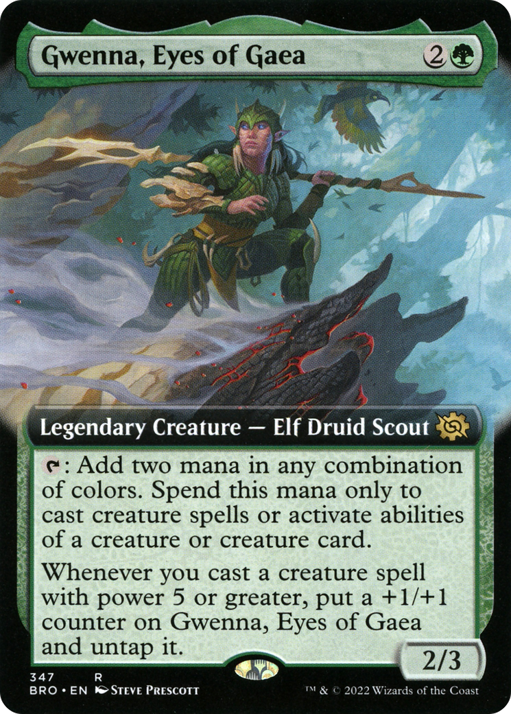 Gwenna, Eyes of Gaea (BRO-347) - The Brothers' War: (Extended Art) Foil