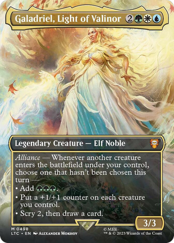 Galadriel, Light of Valinor (LTC-498) - Tales of Middle-earth Commander (Borderless) Foil