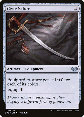 Civic Saber (2X2-300) - Double Masters 2022 Foil