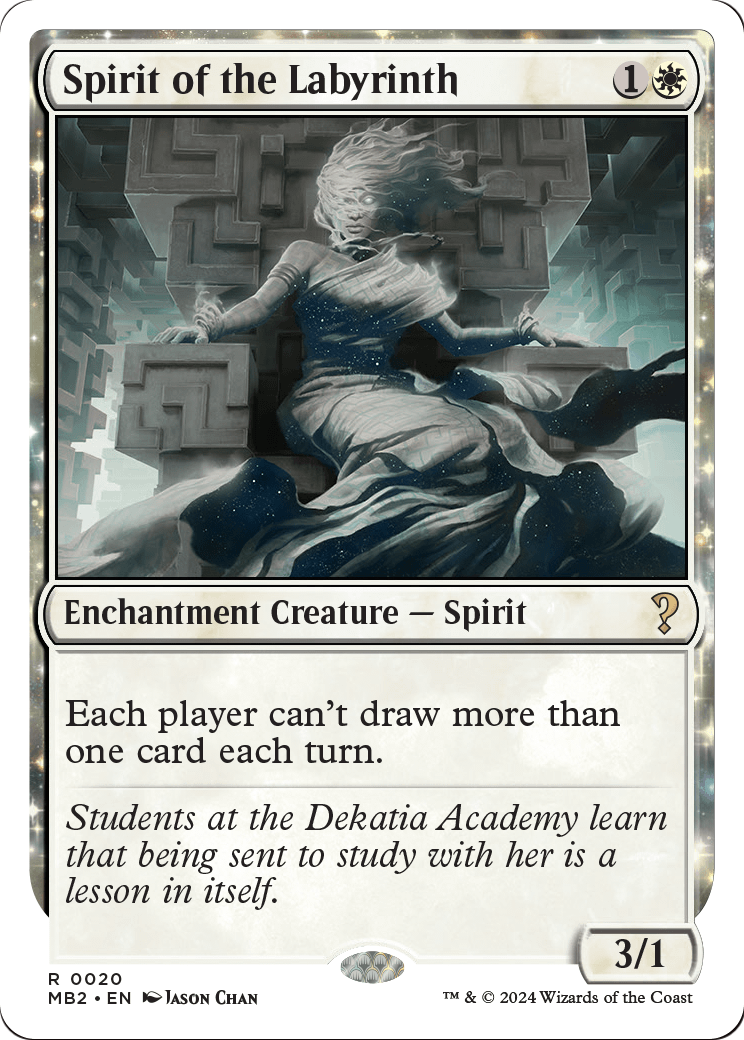 Spirit of the Labyrinth (White Border) (MB2-020) - Mystery Booster 2: (enchantment)