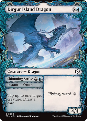 Dirgur Island Dragon // Skimming Strike (TDM-294) - Tarkir: Dragonstorm: (Showcase) Foil