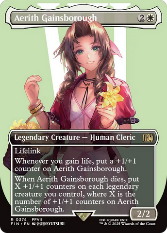 Aerith Gainsborough (Borderless) (FIN-374) - FINAL FANTASY (Borderless) Foil
