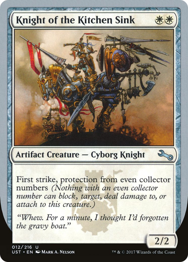 Knight of the Kitchen Sink (UST-012) - Unstable Foil