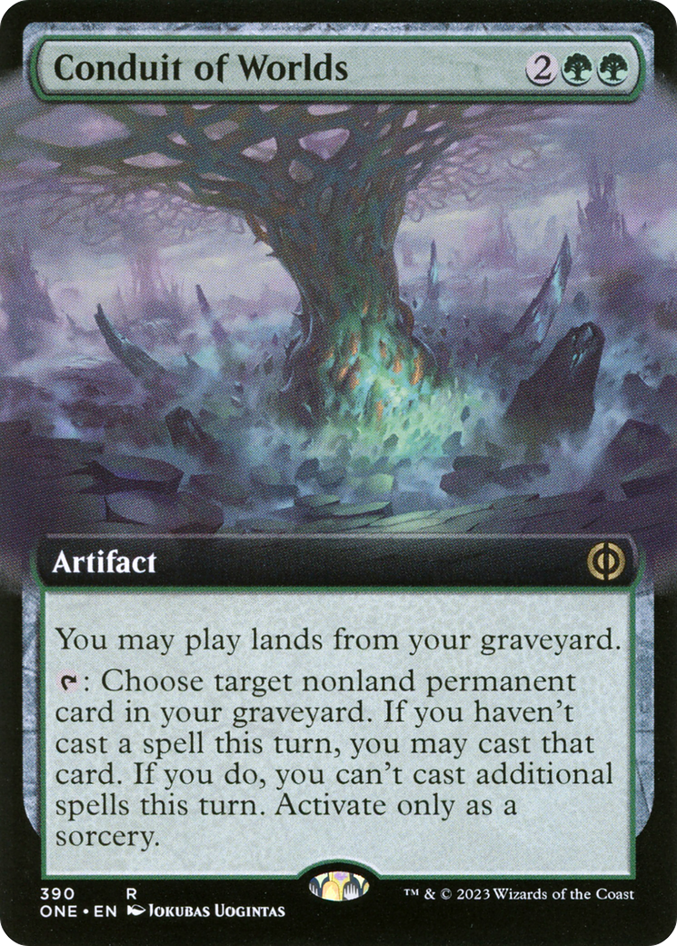 Conduit of Worlds (ONE-390) - Phyrexia: All Will Be One: (Extended Art) Foil