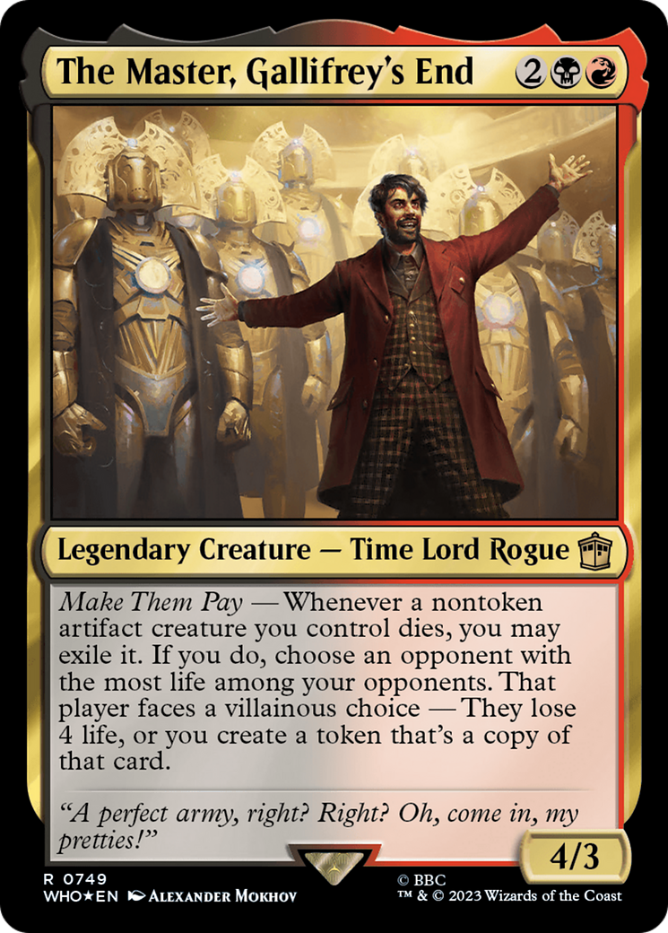 The Master, Gallifrey's End (WHO-749) - Doctor Who Foil