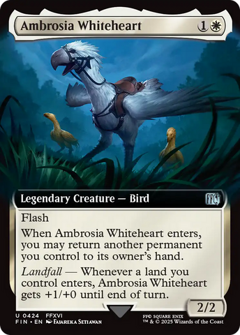 Ambrosia Whiteheart (Extended Art) (FIN-424) - FINAL FANTASY: (Extended Art) Foil