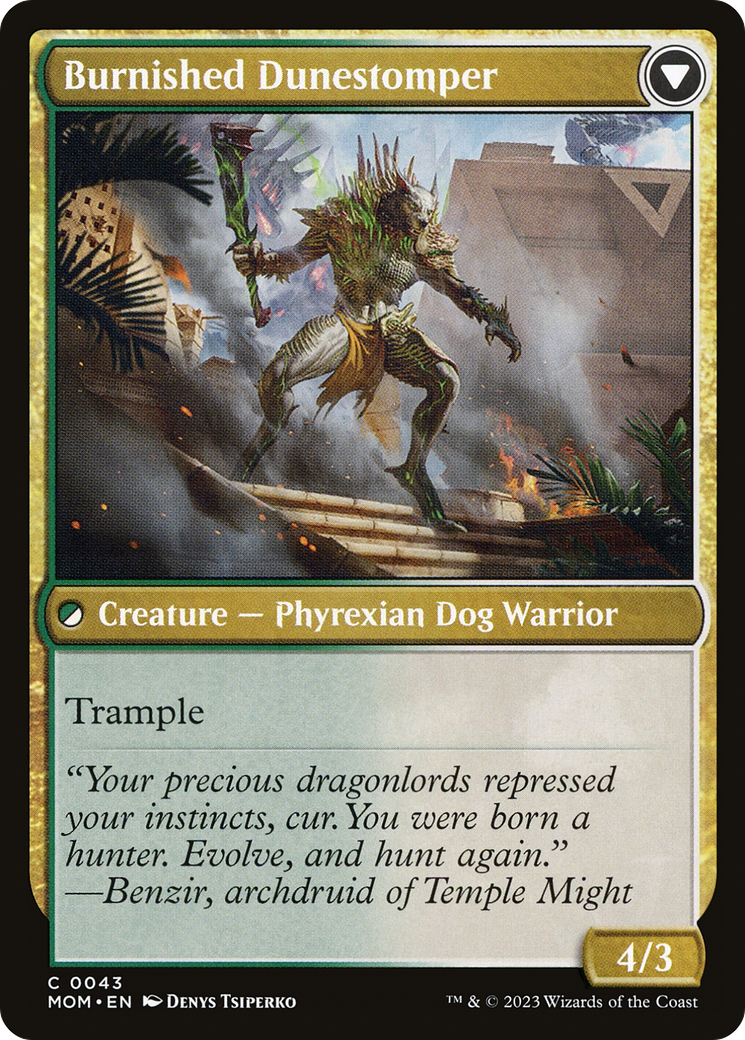 Tarkir Duneshaper // Burnished Dunestomper (MOM-043) - March of the Machine Foil