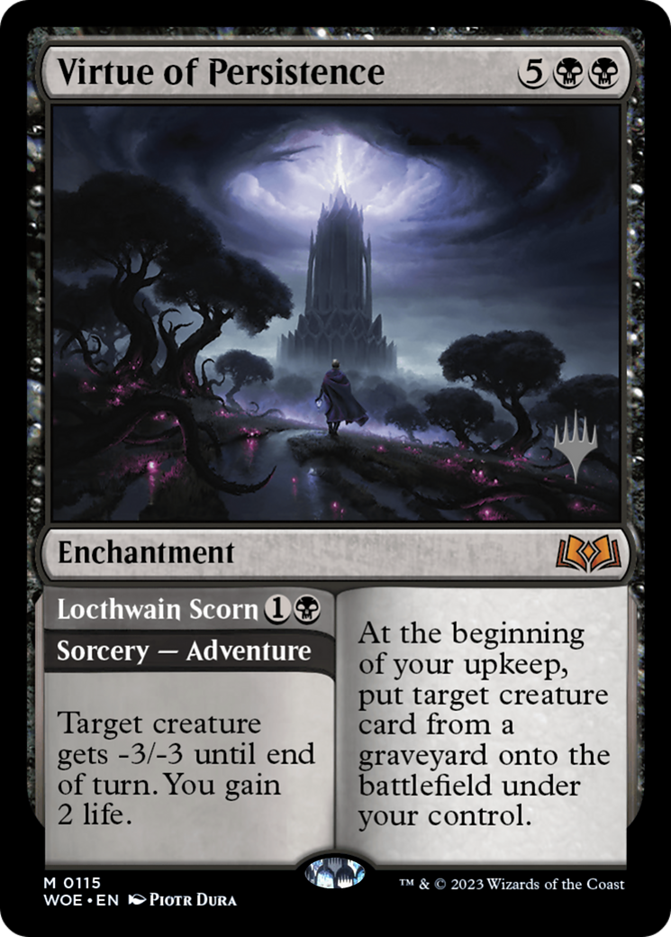Virtue of Persistence // Locthwain Scorn (PPWOE-115) - Wilds of Eldraine Promos