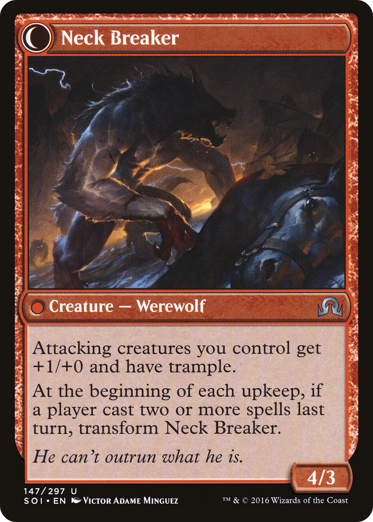 Breakneck Rider // Neck Breaker (SOI-147) - Shadows over Innistrad: (Double Faced Transform) Foil