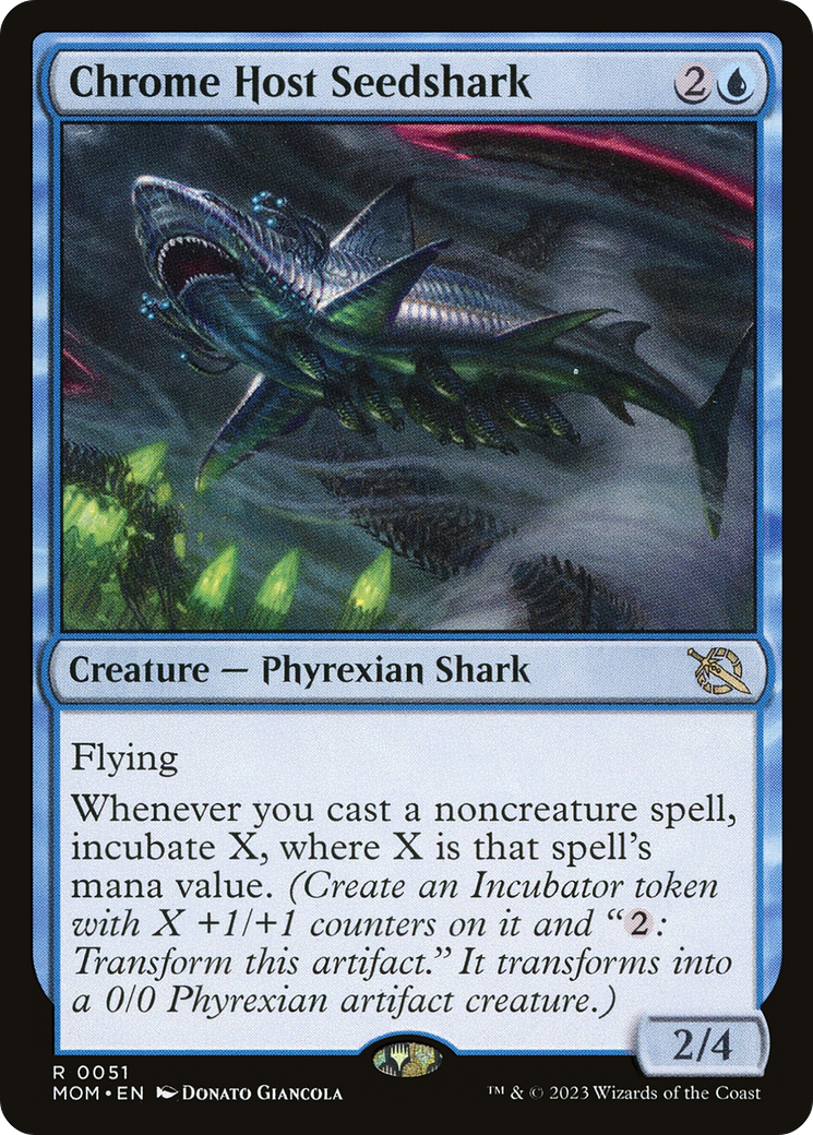 Chrome Host Seedshark (MOM-051) - March of the Machine Foil