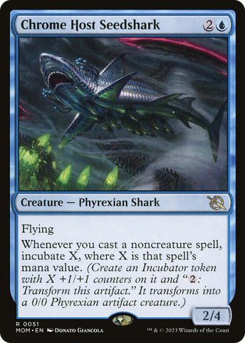 Chrome Host Seedshark (MOM-051) - March of the Machine Foil