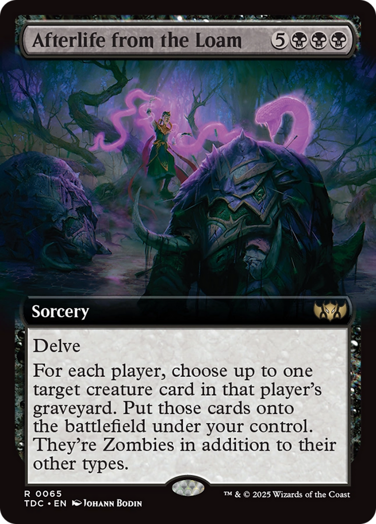 Afterlife from the Loam (TDC-065) - Commander: Tarkir: Dragonstorm: (Extended Art)