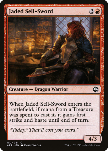 Jaded Sell-Sword (AFR-152) - Adventures in the Forgotten Realms