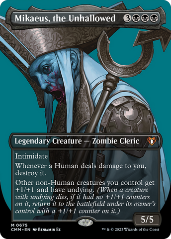 Mikaeus, the Unhallowed (CMM-675) - Commander Masters (Borderless) Foil