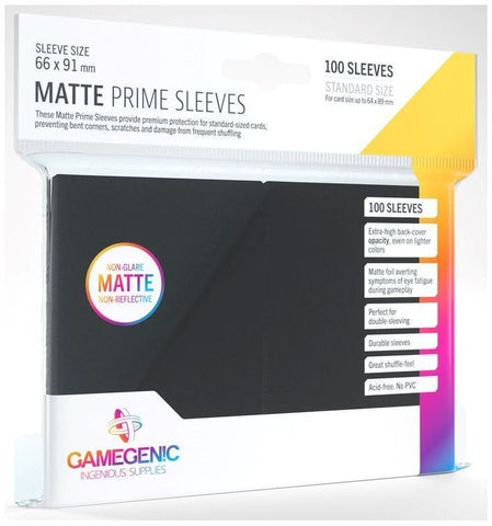 Gamegenic Matte Prime Card Sleeves Black