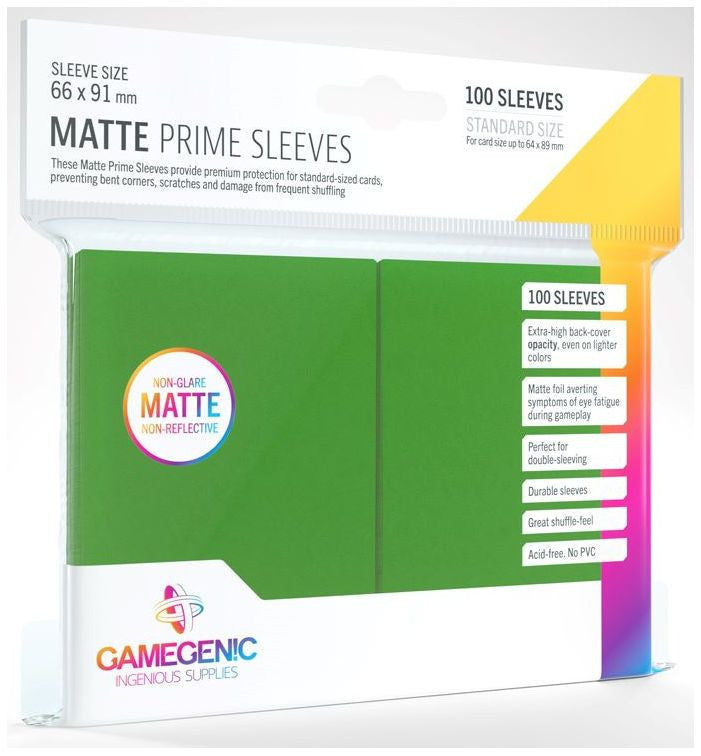 Gamegenic Matte Prime 100ct Green Sleeves