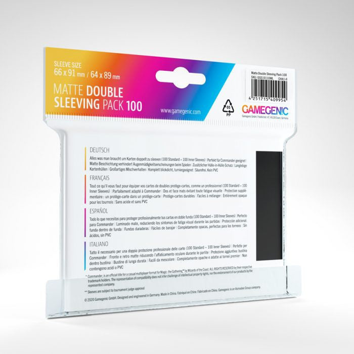 Gamegenic Matte Double Sleeving Pack 100