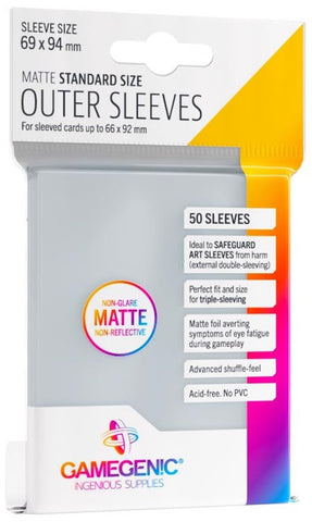 Gamegenic Outer Sleeves Prime Matte Standard  Size (50 Sleeves Per Pack)
