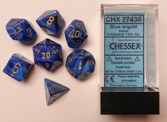 CHX 27436 Vortex Blue/gold 7-Die Set