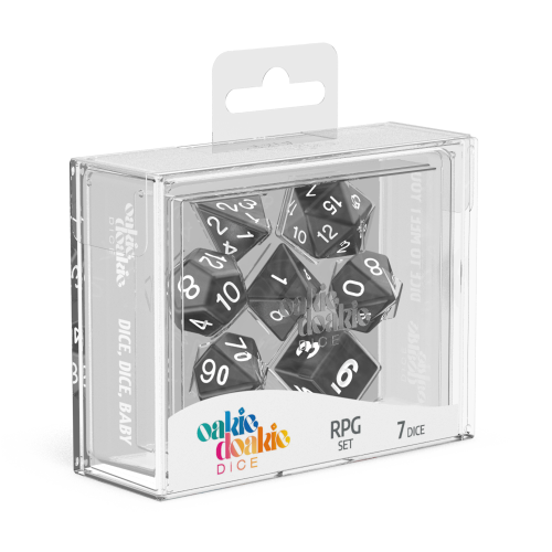 Oakie Doakie Dice RPG Set Marble - Black