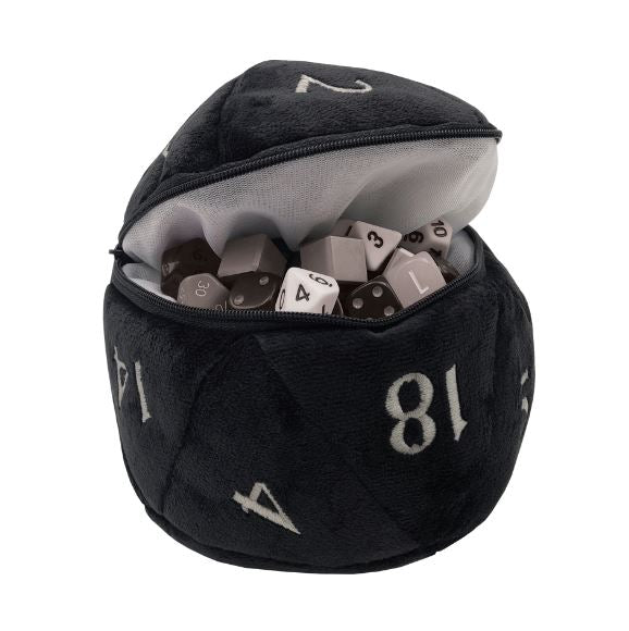 D&D D20 Plush Dice Bag Black