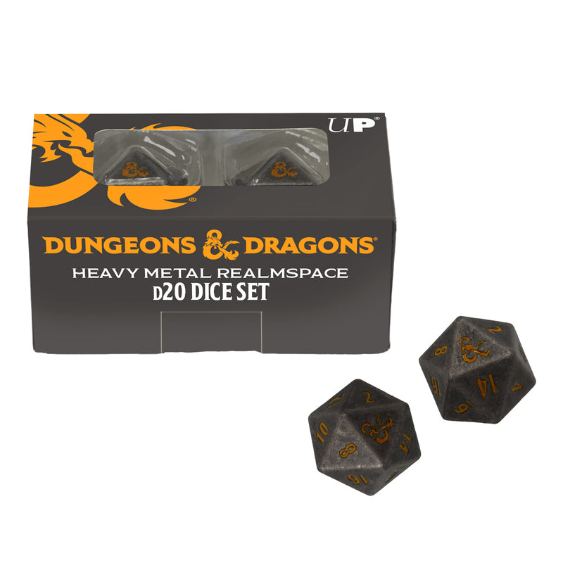 D&D Heavy Metal Realmspace D20 Dice Set (2)