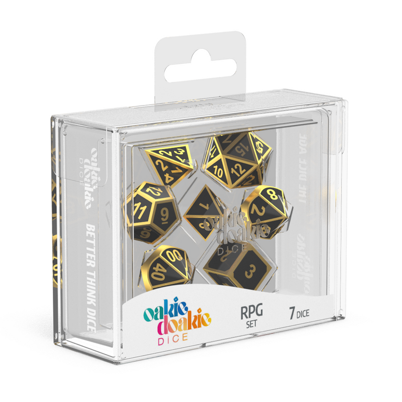 Oakie Doakie Dice RPG Set Metal Dice - Alchemy Gold