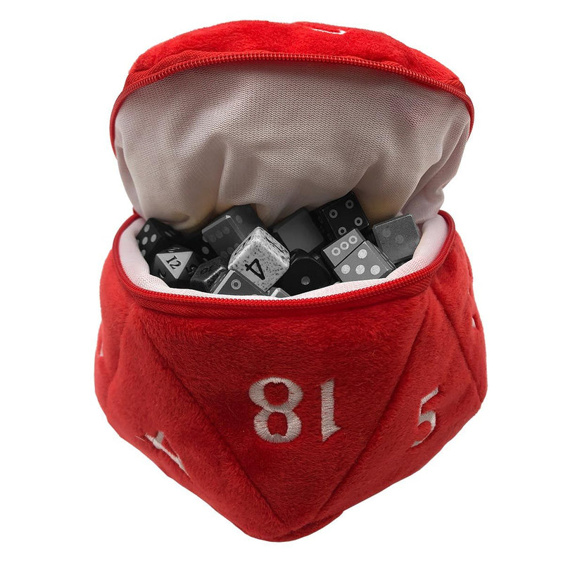 D&D D20 Plush Dice Bag Red