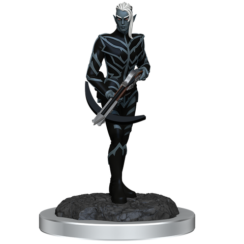 D&D Mini Drow Fighter