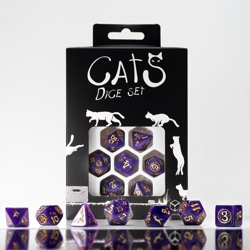 Q Workshop Cats "Purrito" Dice Set